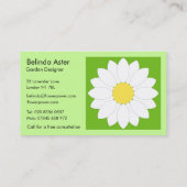 Witte Bloem, Bloem Power Tuinieren, Unieke ca... Visitekaartje (Achterkant)