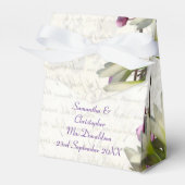  witte bloem, bloesbloem, bruiloft bedankdoosjes (Voorkant Zijde)