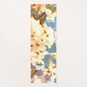  witte bloem bloesem Monogram Yoga Yogamat (Voorkant)