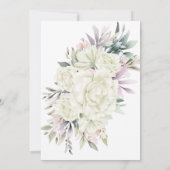 Witte Bloem Boeket Zoet Zestien 16 Verjaardag Kaart (Achterkant)