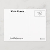 Witte bloem briefkaart (Achterkant)