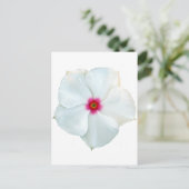 witte bloem briefkaart (Staand voorkant)