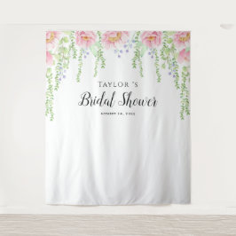 Witte bloem bruidsfeest achterwand wandkleed