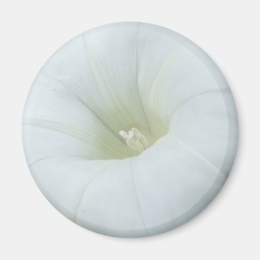 Witte Bloem Center Magneet (Voorkant)