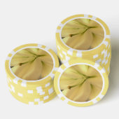 Witte Bloem Clay Poker Chips (Opstapeling)