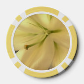 Witte Bloem Clay Poker Chips (Achterkant)