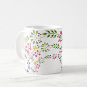 Witte Bloem Decoratie Koffiemok (Voorkant links)