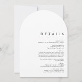 witte bloem | Donkergroen alles in één trouwboog Kaart (Achterkant)