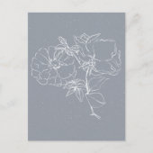 Witte Bloem Doodle Briefkaart (Voorkant)
