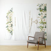 Witte bloem eerste heilige communie achtergrond wandkleed (In Situ (horizontaal))