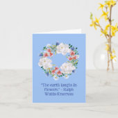 Witte bloem elegante rustieke krans kaart (Gele Bloem)