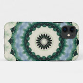 Witte Bloem en Hemelsblauwe Mandala Case-Mate iPhone Case (Achterkant (horizontaal))