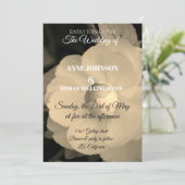 witte bloem foto bruiloft uitnodiging (Staand voorkant)