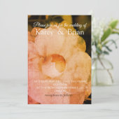 Witte Bloem Foto Bruiloft Uitnodiging Kaart (Staand voorkant)