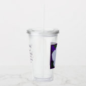 Witte Bloem Foto Schoonheid voor Assen Bijbelvers Acryl Drinkbeker (Rechts)