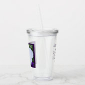 Witte Bloem Foto Schoonheid voor Assen Bijbelvers Acryl Drinkbeker (Links)