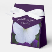 Witte Bloem Foto Schoonheid voor Assen Bijbelvers Bedankdoosjes (Voorkant Zijde)