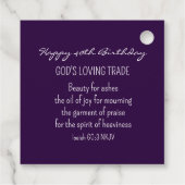 Witte Bloem Foto Schoonheid voor Assen Bijbelvers Bedankjes Labels (Achterkant)