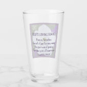 Witte Bloem Foto Schoonheid voor Assen Bijbelvers Glas (Achterkant)