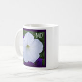 Witte Bloem Foto Schoonheid voor Assen Bijbelvers Koffiemok (Voorkant links)