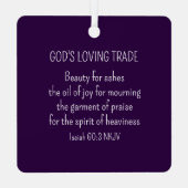 Witte Bloem Foto Schoonheid voor Assen Bijbelvers Metalen Ornament (Achterkant)