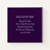 Witte Bloem Foto Schoonheid voor Assen Bijbelvers Notitieboek (Achterkant)