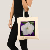 Witte Bloem Foto Schoonheid voor Assen Bijbelvers Tote Bag (Voorkant (product))