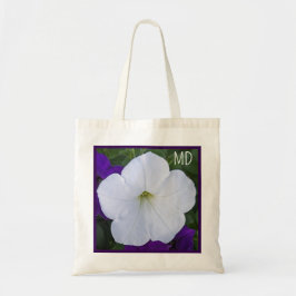 Witte Bloem Foto Schoonheid voor Assen Bijbelvers Tote Bag