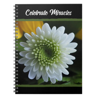 Witte Bloem Foto Spiraal Notebook Notitieboek