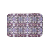 Witte bloem geaccentueerd in rood badmat (Voorkant)