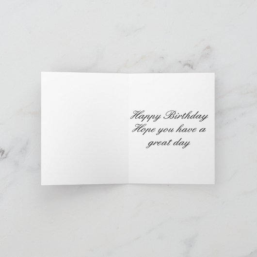 Witte Bloem Gelukkige 105e Verjaardag Kaart (Binnen)