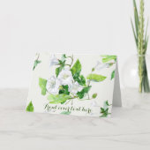 Witte bloem, gevlekt feestdagen kaart (Voorkant)