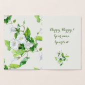 Witte bloem, gevlekt folie kaarten (Binnen)