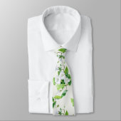 Witte bloem, gevlekt stropdas (Gebonden)