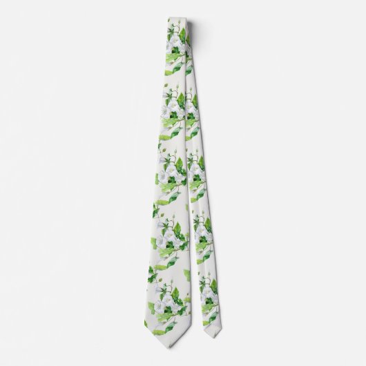 Witte bloem, gevlekt stropdas (Voorkant)