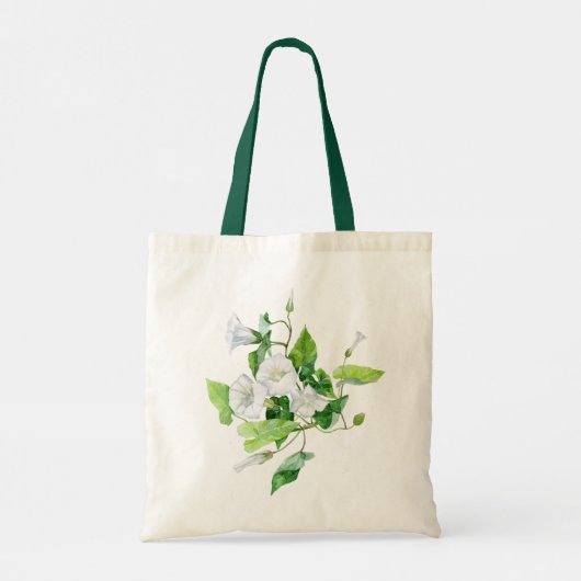 Witte bloem, gevlekt tote bag (Achterkant)