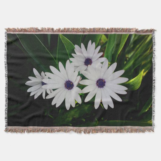 Witte Bloem Gooi Deken (Voorkant)