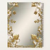 Witte Bloem Gouden Sierlijke Planner (Achterkant)