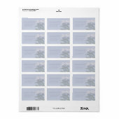 Witte bloem grijze bruiloft antwoord adresetikette etiket (Full Sheet)