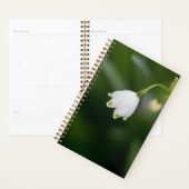 Witte bloem groen elegante planner (Display)