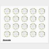 Witte Bloem Groene Bruiloft Envelop Seal Stickers (Vel)
