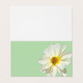 Witte Bloem & Honingbij Vouw Visitekaartje (Buitenkant ongevouwen)
