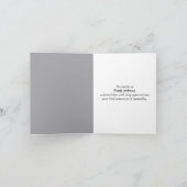 Witte bloem in vaas sympathie dank u bedankkaart (Binnen)