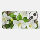 Witte Bloem iPhone Case Hoesje (Achterkant horizontaal)