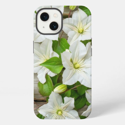 Witte Bloem iPhone Case Hoesje (Achterkant)