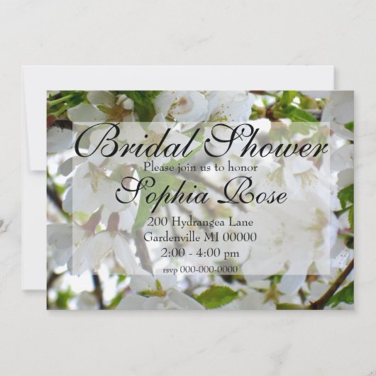 Witte bloem kaart (Voorkant)