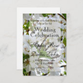 Witte bloem kaart (Voorkant / Achterkant)