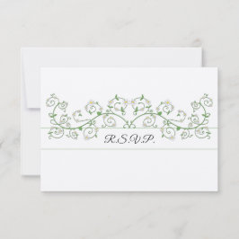 Witte Bloem Klimmende Wingerd RSVP Kaart