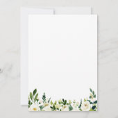 Witte Bloem Krans repetitie diner uitnodigingen (Achterkant)