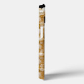 Witte bloem kunstwerk met luxe goud Case-Mate iPhone case (Achterkant / Rechts)
